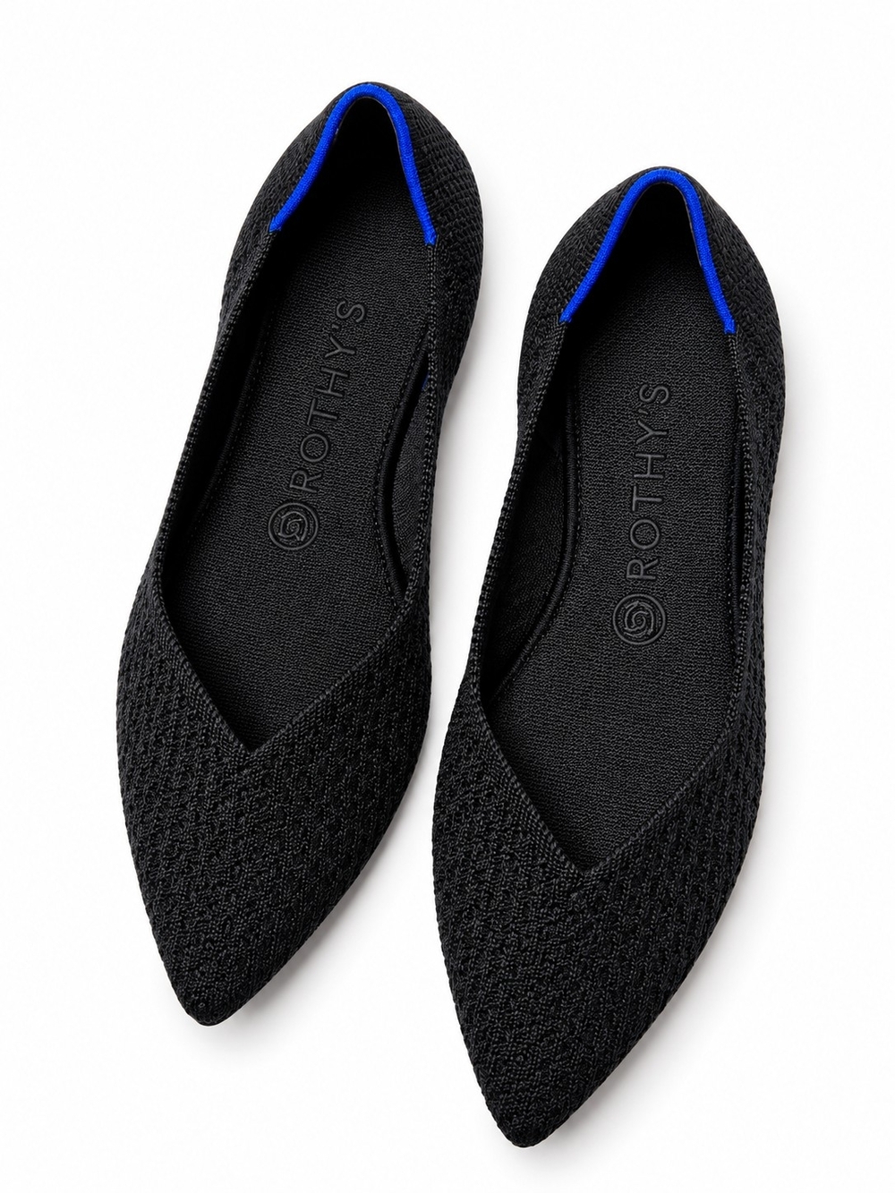 Rothy's US 8 The Point Pointed Toe Flats Black
